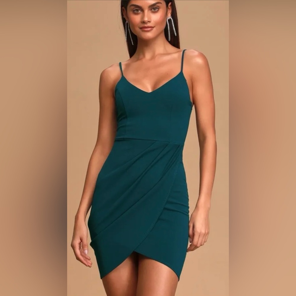 Lulu's Teal Mini Dress